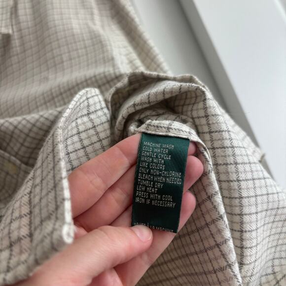 Lauren Ralph Lauren Women’s Cotton Flannel Plaid Checkered Button Up Shirt L - Picture 8 of 11